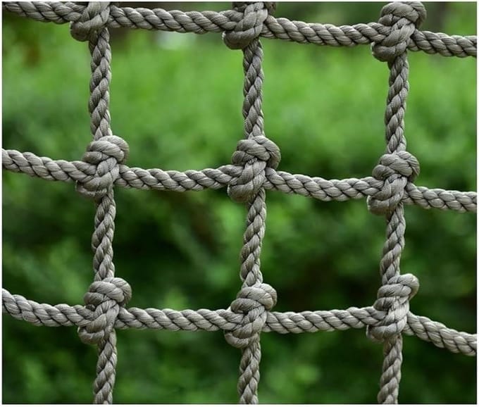 Veiligheidsnet Nylon - Klimnet Vrachtnet - Kinderen Spelen - Sterk Weefsel - 8cm Maaswijdte - Zwart