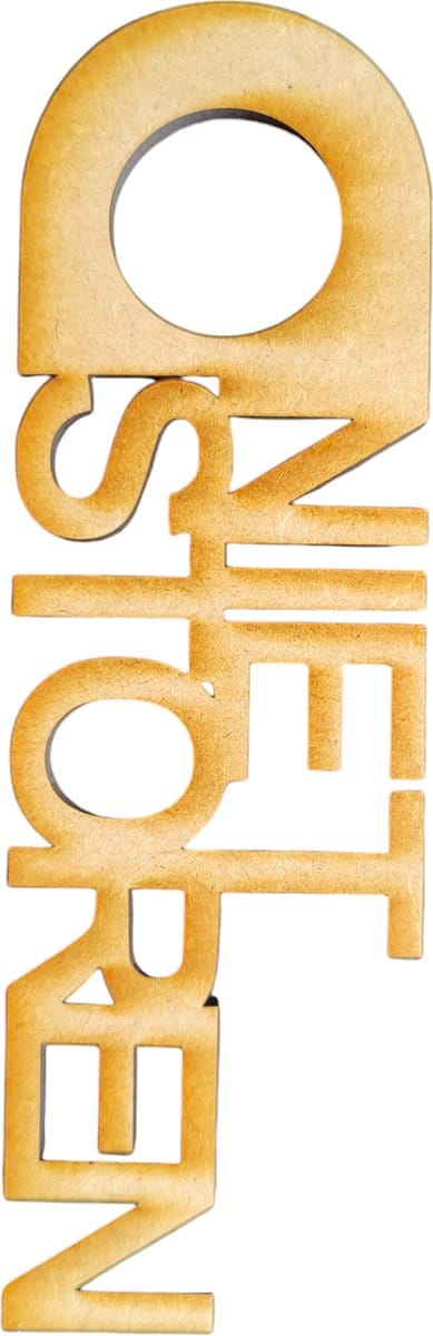Djemzy - deur bordje - Deurhanger - niet storen gesneden - 6 mm mdf