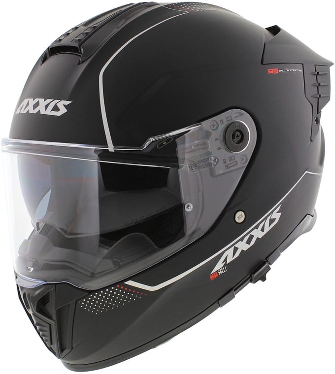 Axxis Hawk SV Evo Integraal helm solid mat zwart L - Motorhelm / Brommerhelm
