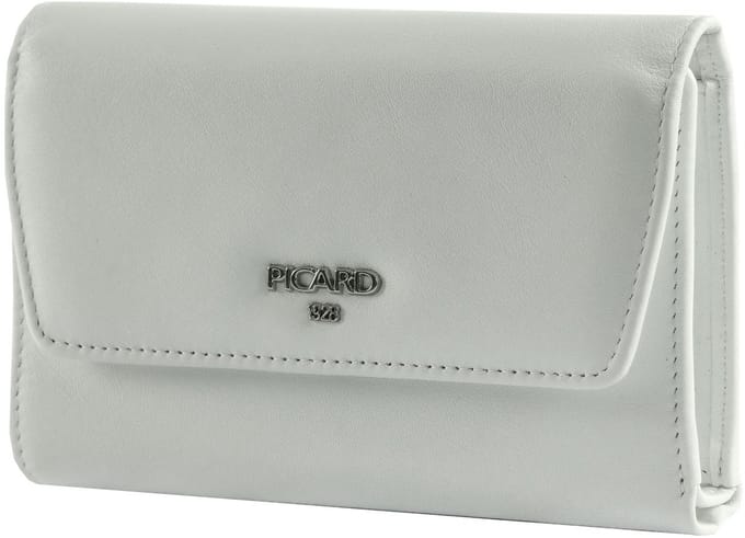 PICARD Leren portemonnee Bingo Flap Wallet White Lily wit