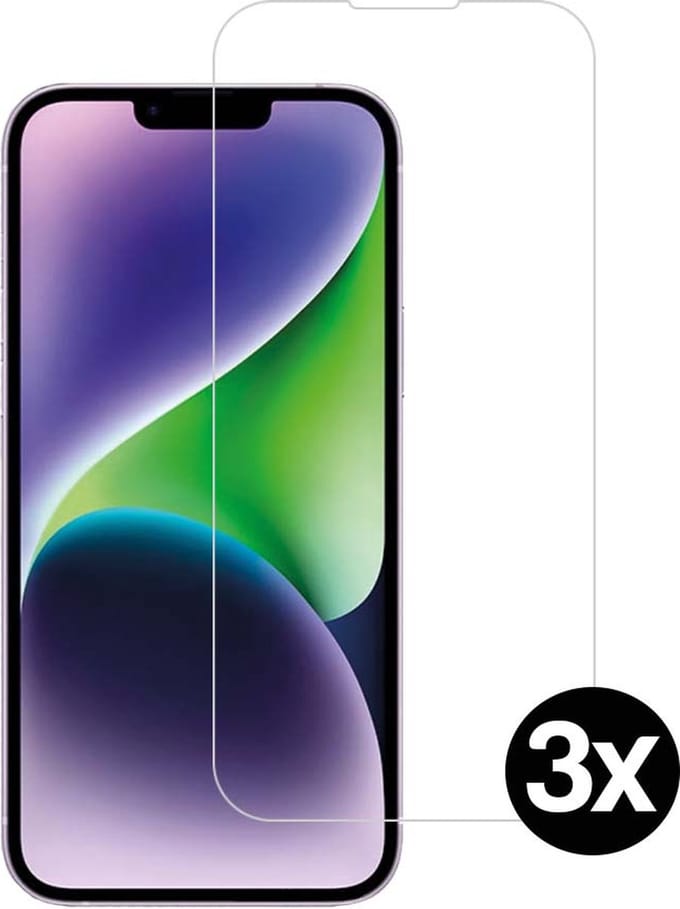 Smartphonica Screenprotector voor iPhone 14 Plus van glas - 3 stuks geschikt voor iPhone 14 Plus