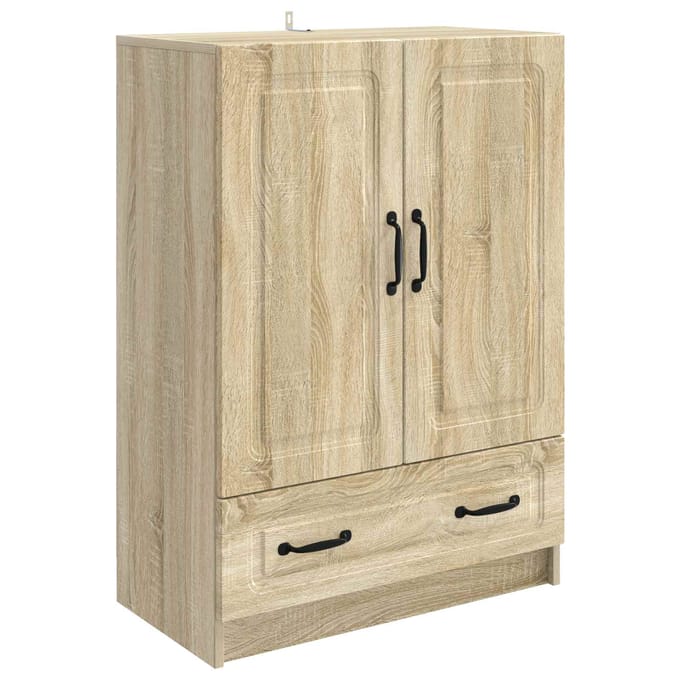 vidaXL - Dressoir - met - lade - Sonoma - Eiken - 66 - x - 34,5 - x - 92 - cm - Bewerkt - hout