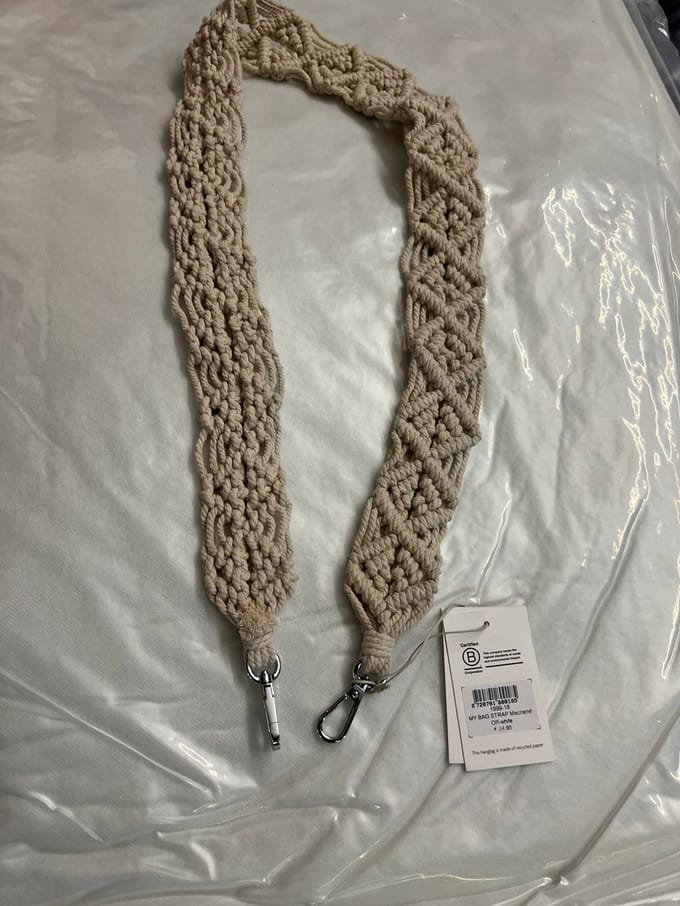 MyoMy- My Bag Strap- Macrame Off-White