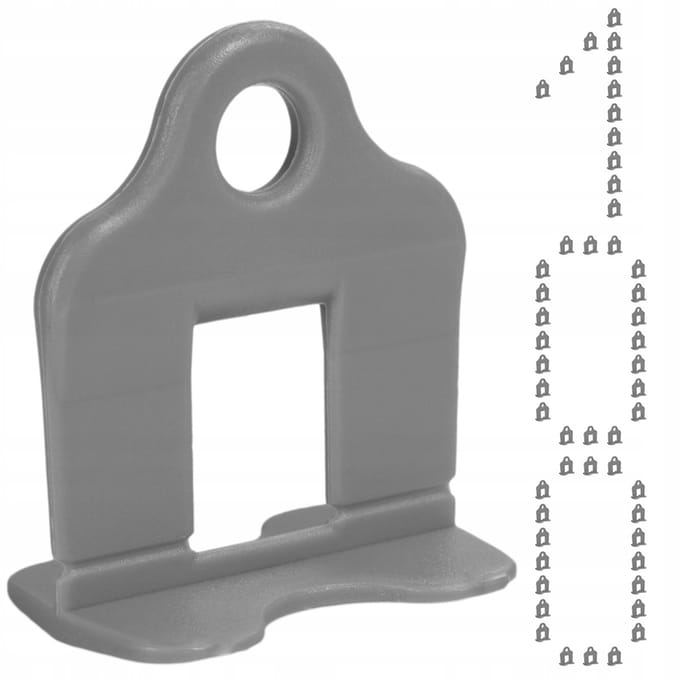 Simplefix Tegelnivelleersysteem Clips 1.5mm Grijs 100 Stuks