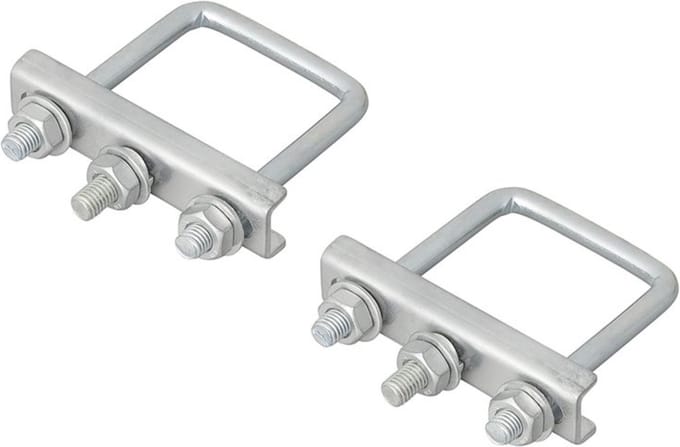 ProPlus U-beugel voor neuswielklem - vierkant 60 mm - set van 2 - thermisch verzinkt - zilver