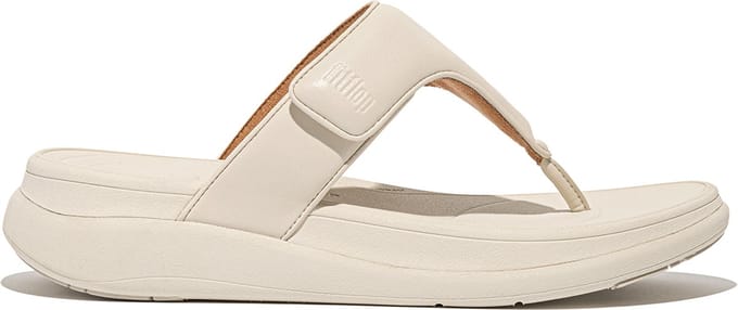 FitFlop F-Mode Go Adjustable Flatform Toe-Post Sandals Vrouwen - Paris Beige