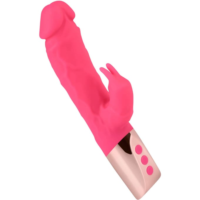 Natuurlijke rabbitvibrator van siliconen, 22 cm