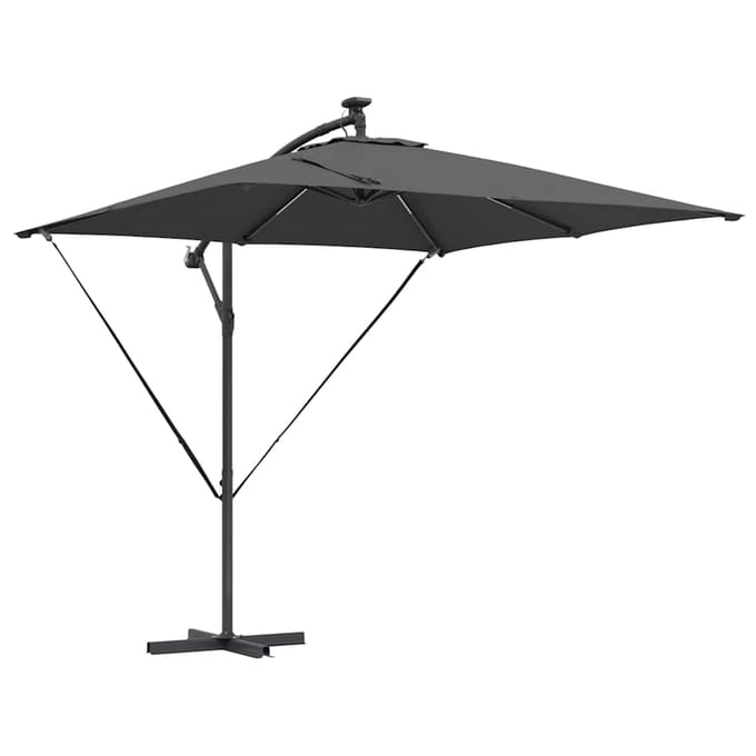 vidaXL - Parasol - Antraciet - 249 - x - 249 - x - 250 - cm - Polyester - en - Aluminium