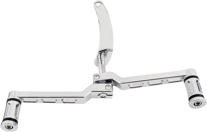Schakelpedaal Set - Motorfiets Hendel - Soepeler Schakelen - Geanodiseerd Aluminium - One Size - Zilver