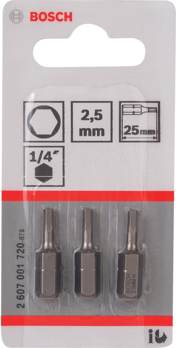 Bosch - BIT 1/4XH-TORS/IS 2.5 /3 - 3 stuks