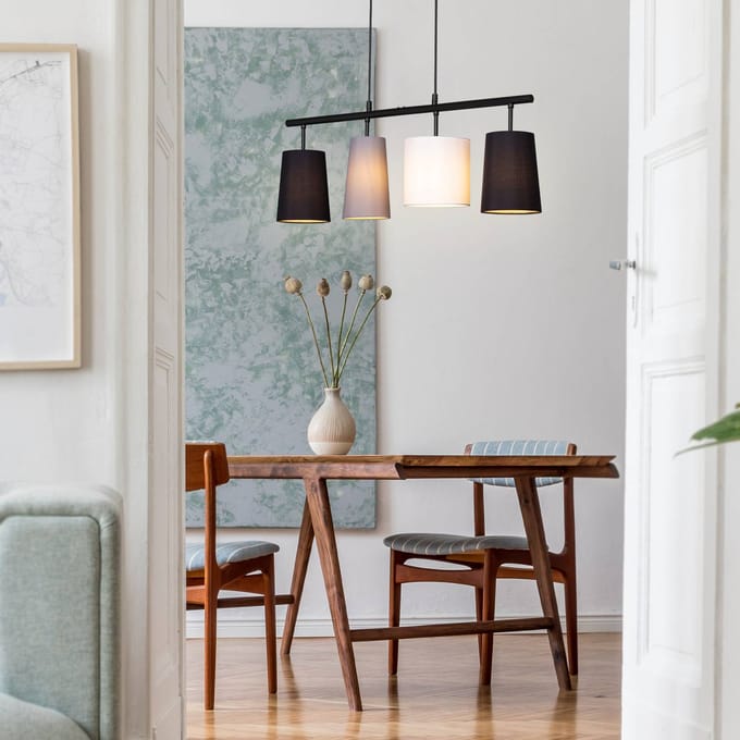 BRILONER SHADES - Hanglamp - 4 lichts- E27 Fittingen - pendellamp - IP20 - 74 x 120 cm