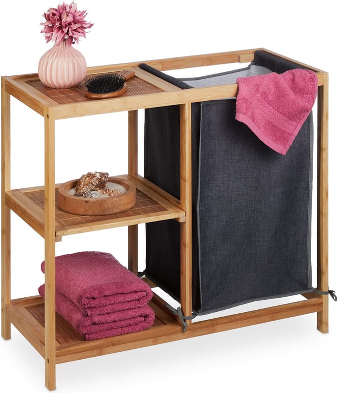Omgoods - Bamboe Wasmand Rek met 3 Planken