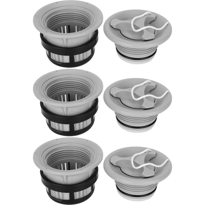 3 Stuks Veiligheidsluchtventiel met Filtergaas Accessoire voor Opblaasbare Tent Boot Kajaks