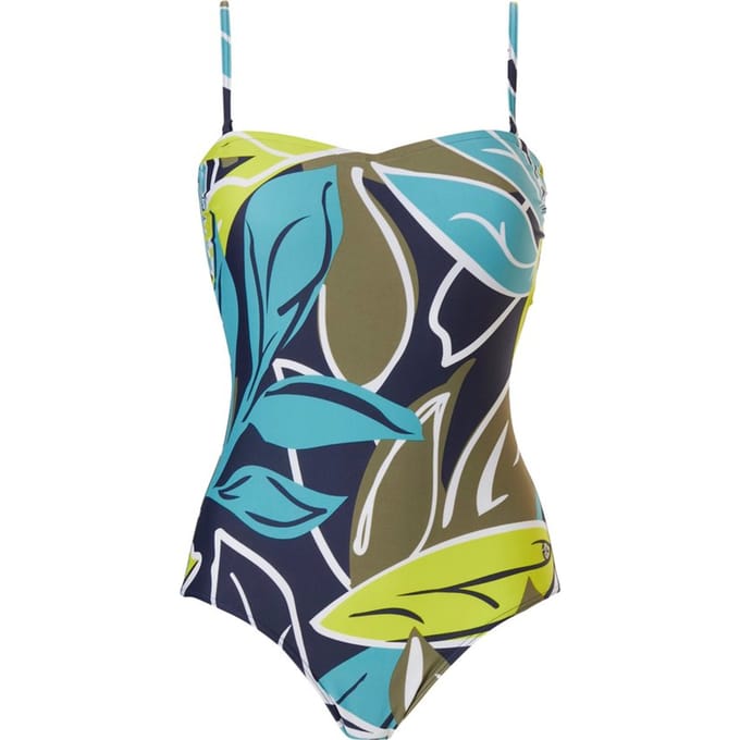 Pastunette Beach - Floral Leaves - Badpak - Blauw/Groen - Maat 40