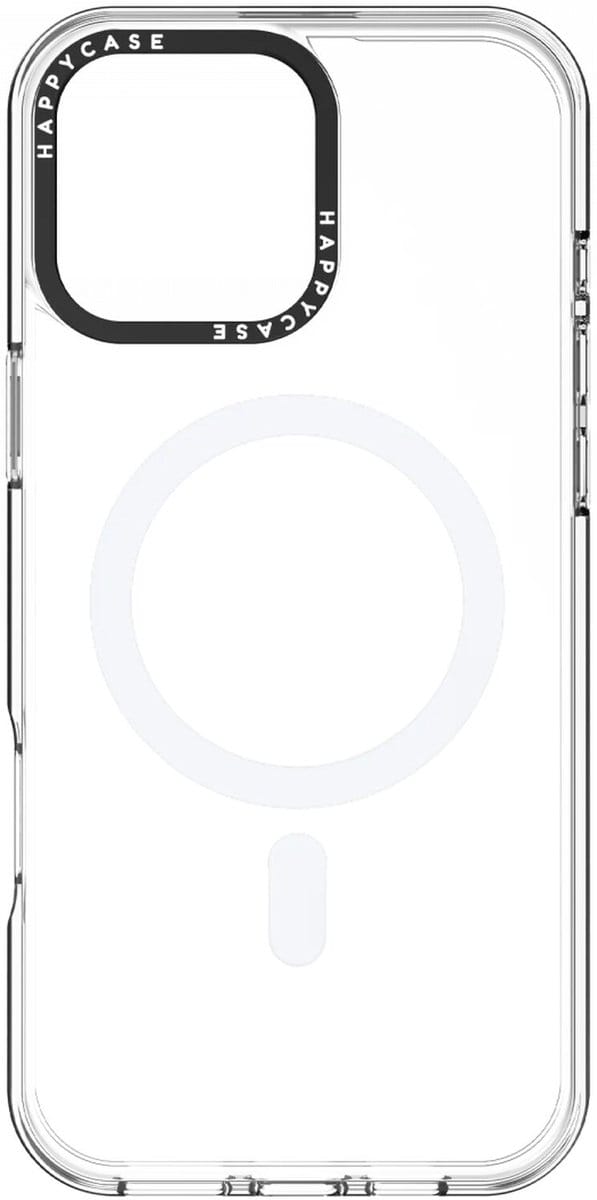 HappyCase Joy Hoesje | Geschikt voor Apple iPhone 16 Pro | Compatibel met MagSafe | Back Cover | Crystal Clear