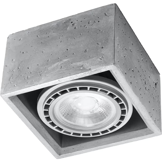 Betonnen plafondlamp Sollux Lighting Quatro 1