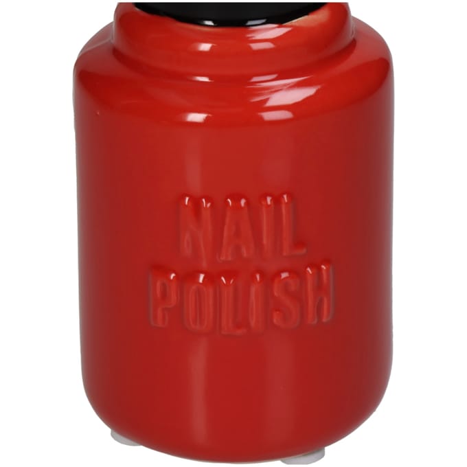 Vaas nagellak rood aardewerk decoratie modern design.