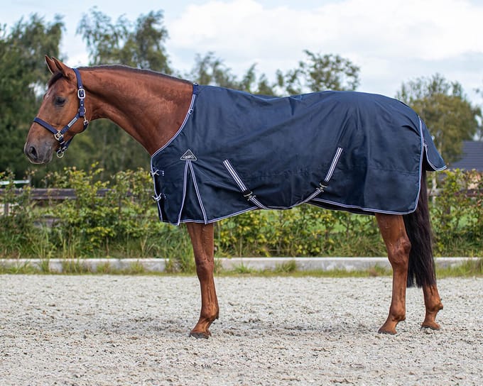 Qhp Outdoordeken Qhp Turnout Luxe 50gr Donkerblauw - 165/215