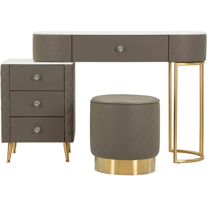 Bureau met kruk Bed Desk Sharon Grey With Stool 120×40×75 cm