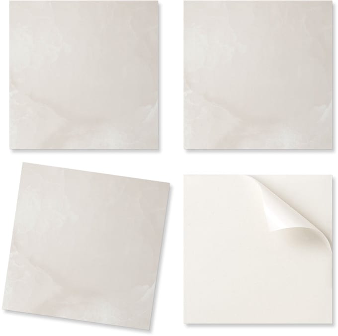Verpakking met zelfklevende PVC-tegels, delicate marmerstructuur, 20x20x20 cm