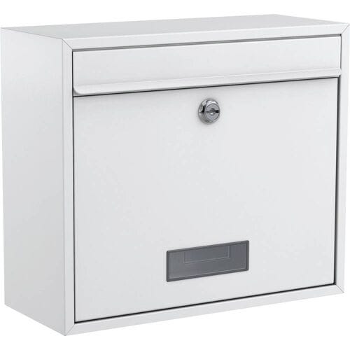 Basi 2170-0662 BK 900 Brievenbus Staal Wit Sleutelslot