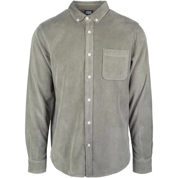Urban Classics - Corduroy Overhemd - M - Groen