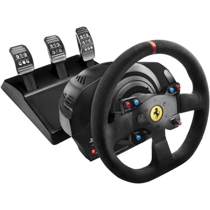 Thrustmaster T300 Ferrari Integral - Racestuur met 3 pedalen - Force Feedback - voor PS5 / PS4 / PC