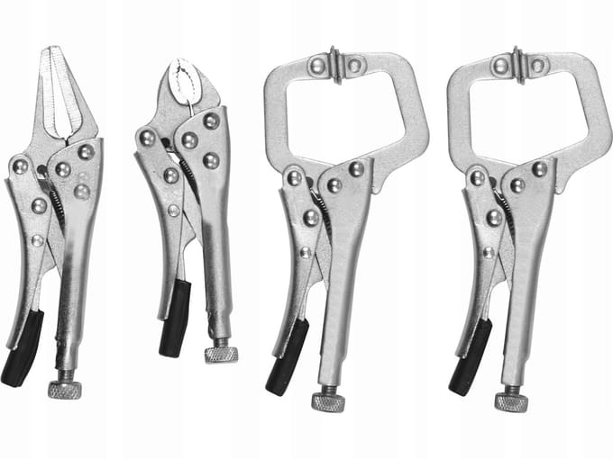 Mini Lastangere Set van 4 - Precision Staal A3 Nikkel 0-25mm