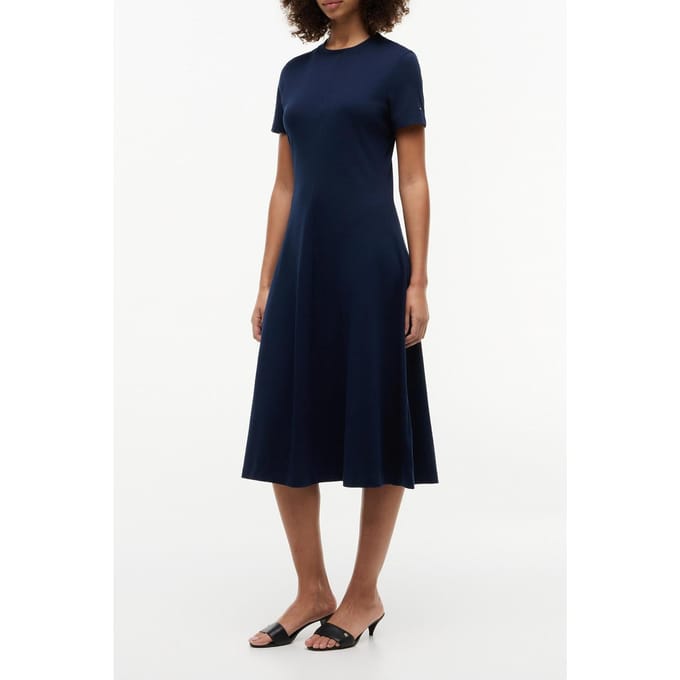 Tommy Hilfiger Interlock F&f Midi Dress Dark Night Navy Größe: S | Midikleider Outlet | Damen | Schwarz