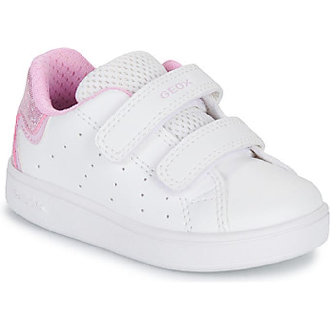 GEOX ECLYPER PEUTERMEISJES Sneakers - WIT/ROZE - Maat 21