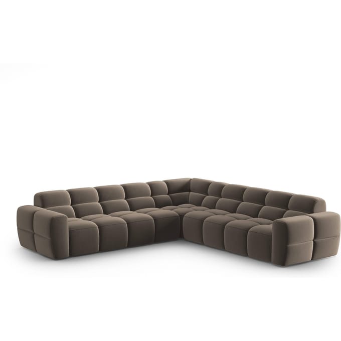 5-zits hoekbank Lisa velvet | Micadoni