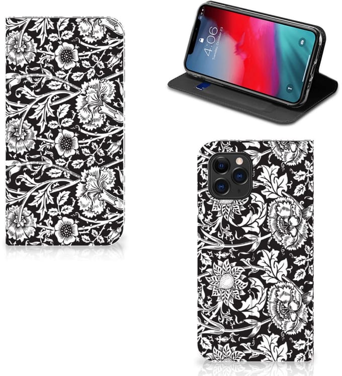 Apple iPhone 11 Pro Smart Cover Black Flowers