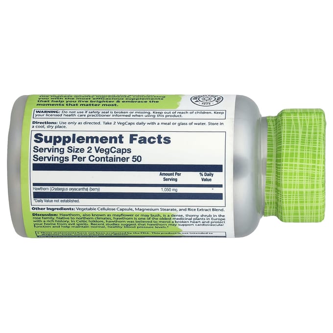 True Herbs, Meidoorn, Veggie Capsules, 100 Capsules (525 mg per capsule)