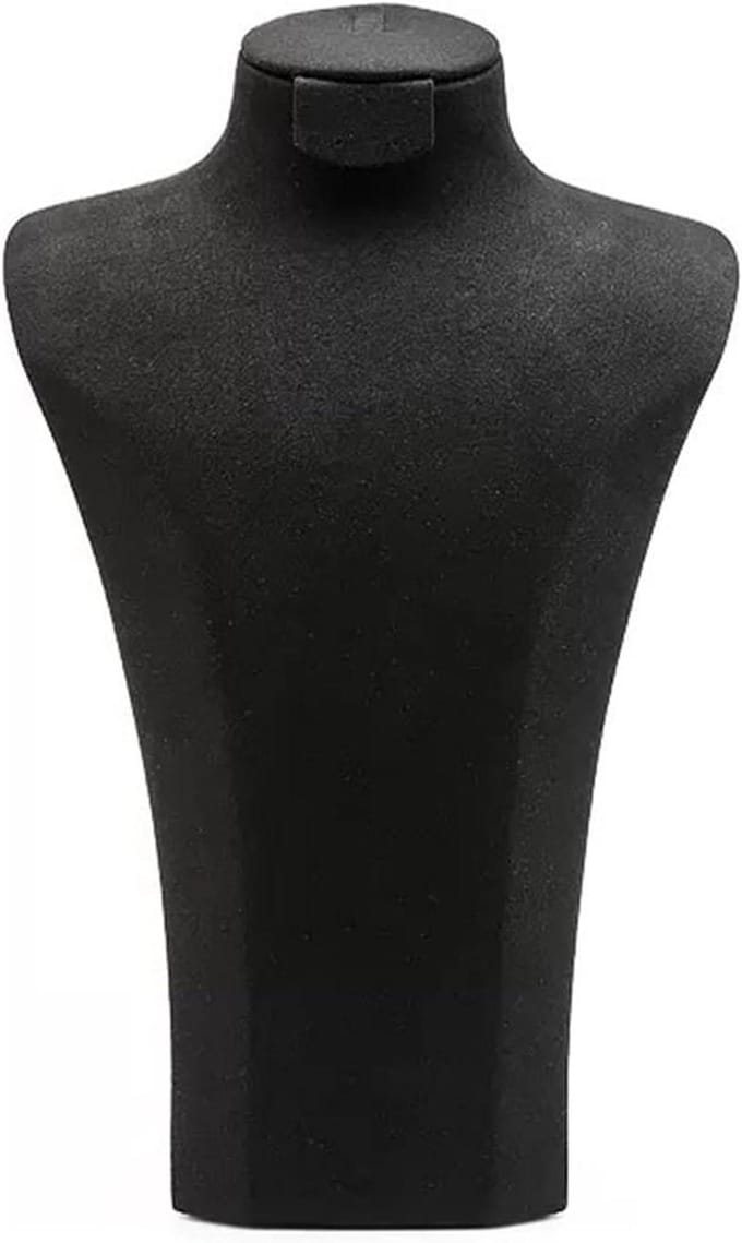 Sieradenstandaard - Sieraden Buste - Sieraden Presenteren - Zacht Fluweel - 1 Stuk - Grijs