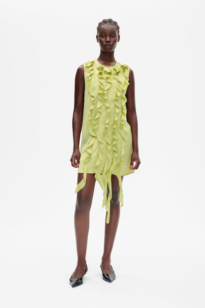 Baum und Pferdgarten Asda Dress Dark Citron Maat: 40 | Mini Jurken Outlet | Dames | Groen