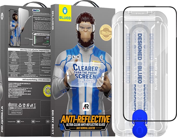 BLUEO Glasfolie - Screenprotector Geschikt voor iPhone 14 Pro - met Installatie Kit
