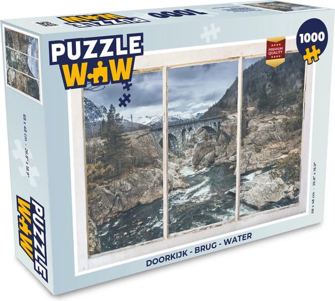 Puzzel Doorkijk - Brug - Water - Legpuzzel - Puzzel 1000 stukjes volwassenen