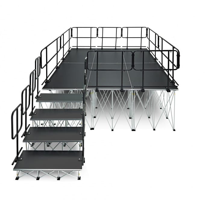 3m x 2m Portable Stage Kit by Gear4music, 100cm