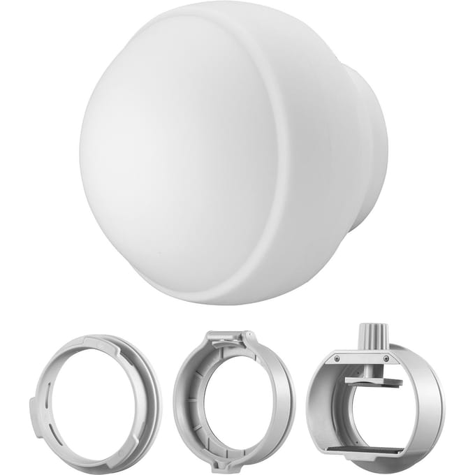 Godox ML-CD15 diffuserdomeset met 3 adapters voor fotografie, lichtflitsstudiofotografie wit
