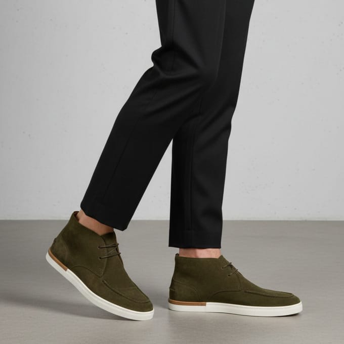 Vertice Veterschoenen groen Suede - Maat 43
