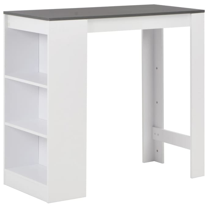 vidaXL - Bartafel - met - schap - 110x50x103 - cm - wit
