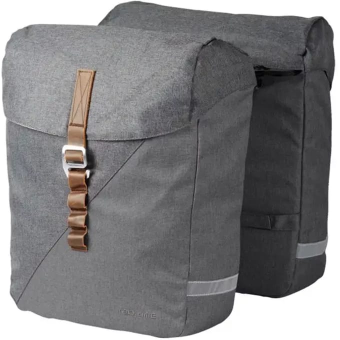 Tubus racktime heda 2.0 dubbele fietstas snapit 2.0 dust grey