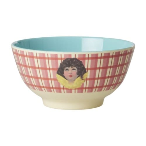 Rice kerst melamine kom medium angel, rood