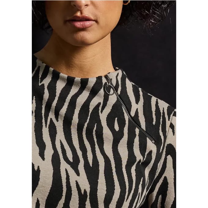 Jacquard shirt met rits