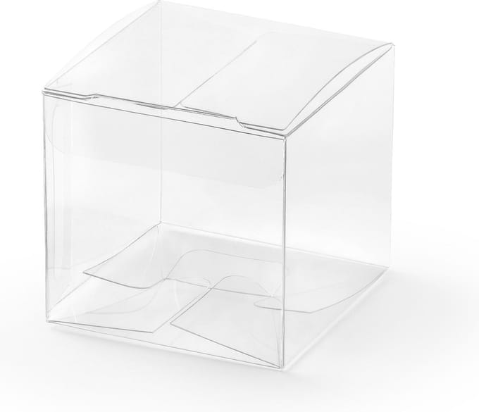 Partydeco - Bedank doosje doorzichtig (10 stuks)