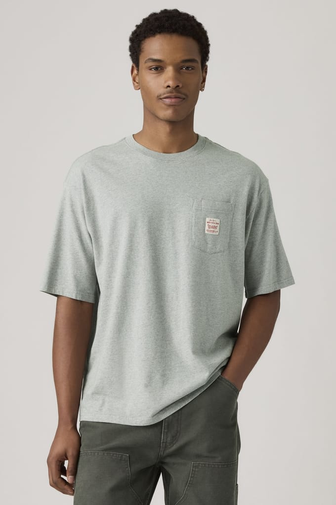 Levi's Workwear Tee Maat: M | Basic T-Shirts Outlet | Heren | Grijs