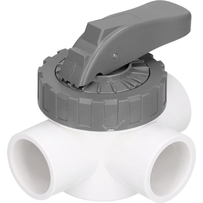 3-Weg Zwembadklep Zwembad Spa Omleidingsklep Vervangingsaccessoire KoppelingenV40?3A gray