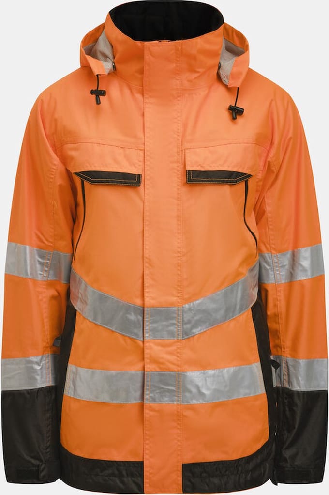 Jobman 1283 Hi-Vis Shell Jacket 65128362 - Oranje/Zwart - S