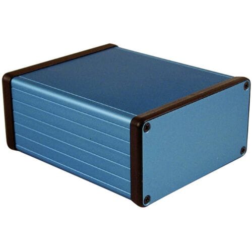 Hammond Electronics 1455N1201BU – Universele behuizing – 120 x 103 x 53 mm – Aluminium – Blauw