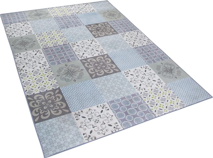 INKAYA - Laagpolig vloerkleed - Lichtgrijs - 160 x 230 cm - Polyester